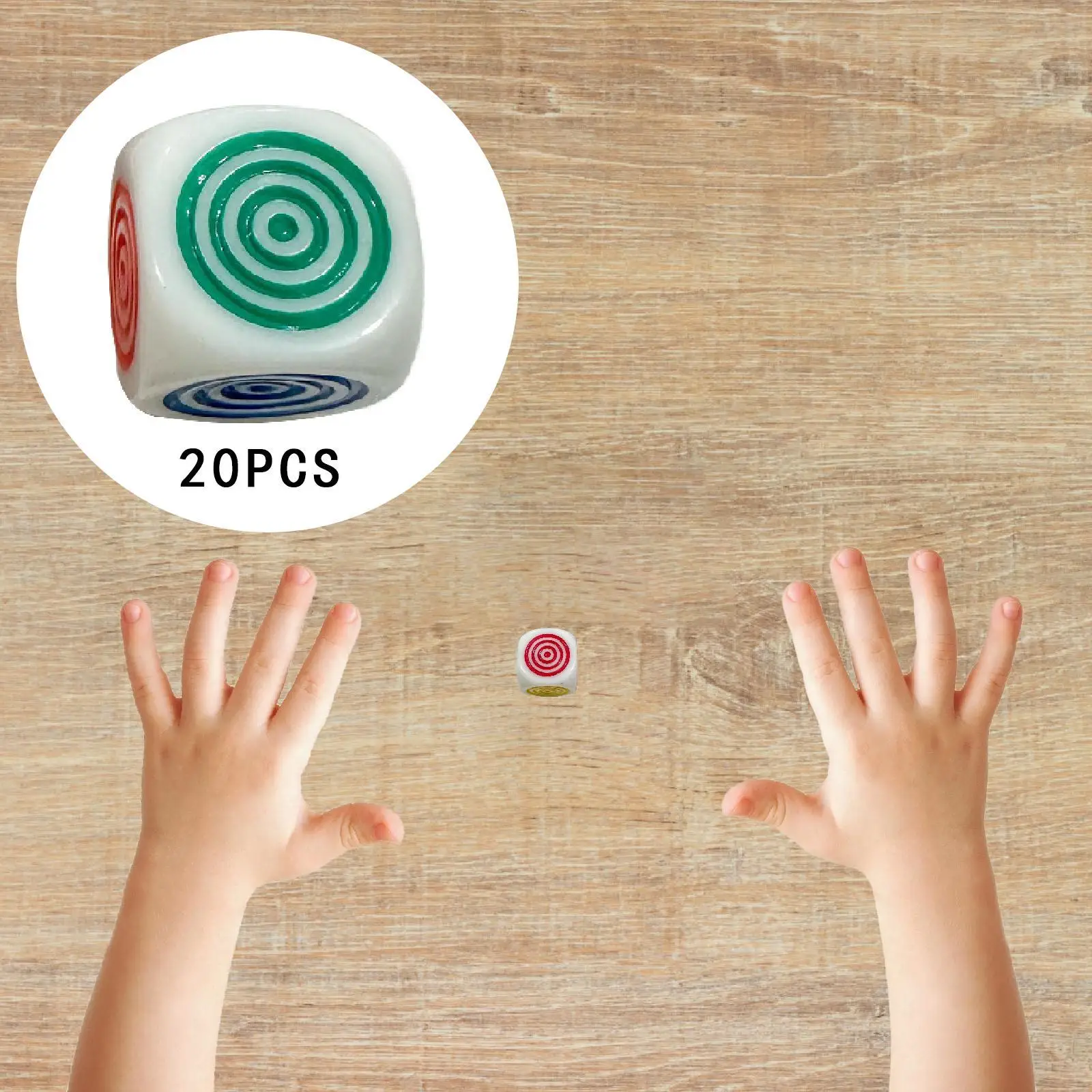 

Набор игровых кубиков из 20 предметов, развивающая игрушка для классной комнаты, легкая игрушка для ролевых игр, коллекции ремесел, шестигранные игральные кости, цветные кости