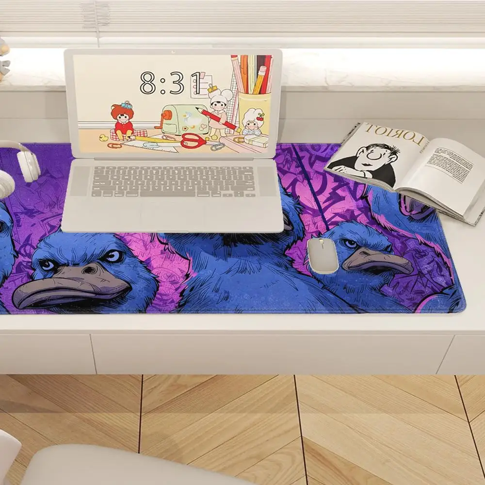 HYBXAXC Angry Duck Doodle Fun Design MTG Playmat Magic Card Battle Mat Non-Slip Stitched Edge tapete magic mtg Tabletop playmat