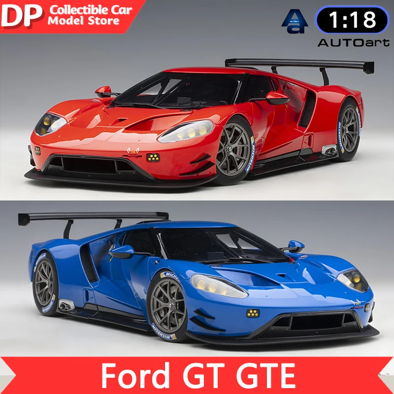 AUTOart 1:18 Scale Ford GT GTE  (Blue/Red) Alloy Car Model Collectible Car Model Metal Diecast Vehicle Holiday Gifts