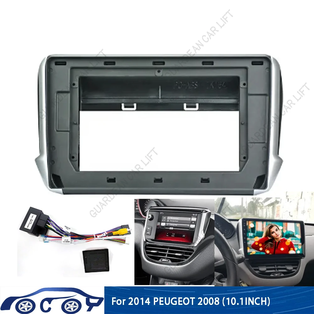 

For PEUGEOT 208 2008 -2017(10.1 Inch)Car Radio Fascias Android GPS MP5 Stereo Player 2 Din Head Unit Panel Dash Frame Installati