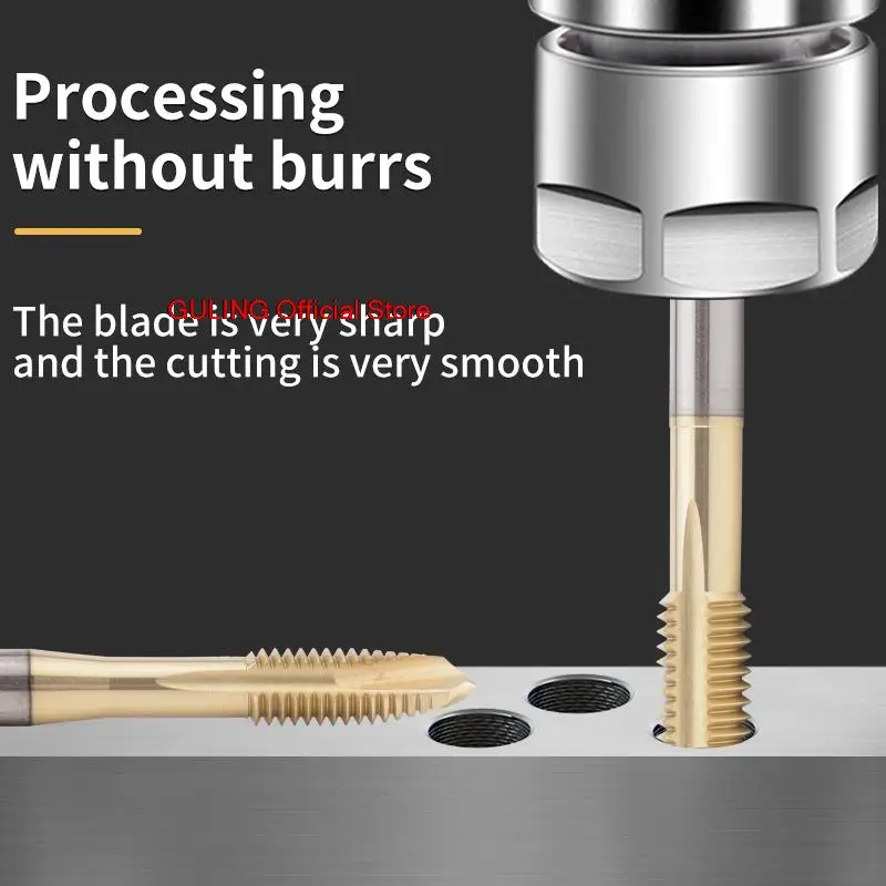 HSSE TiAIN Coating Spiral Pointed Tap M1 M1.6 M2 M2.5 M3 M4 M5 M6 M7 M8 M9 M10 M11 M12 M14 M16 M18 M20 M22 M24 Screw Thread Taps