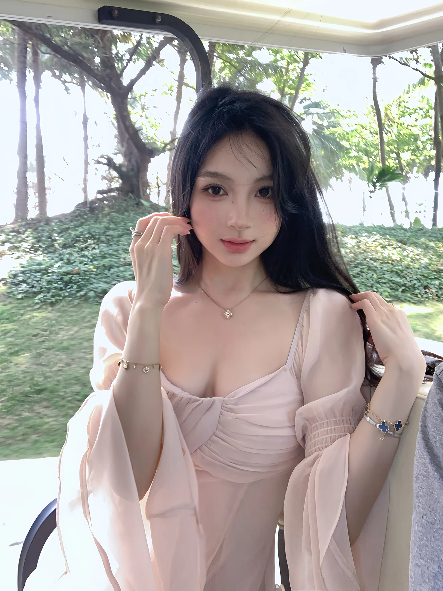 

Платье для похудения с длинными рукавами, женское, в нежном стиле, весенне-летнее, повседневное, с эффектом утяжки талии, красивое розовое платье