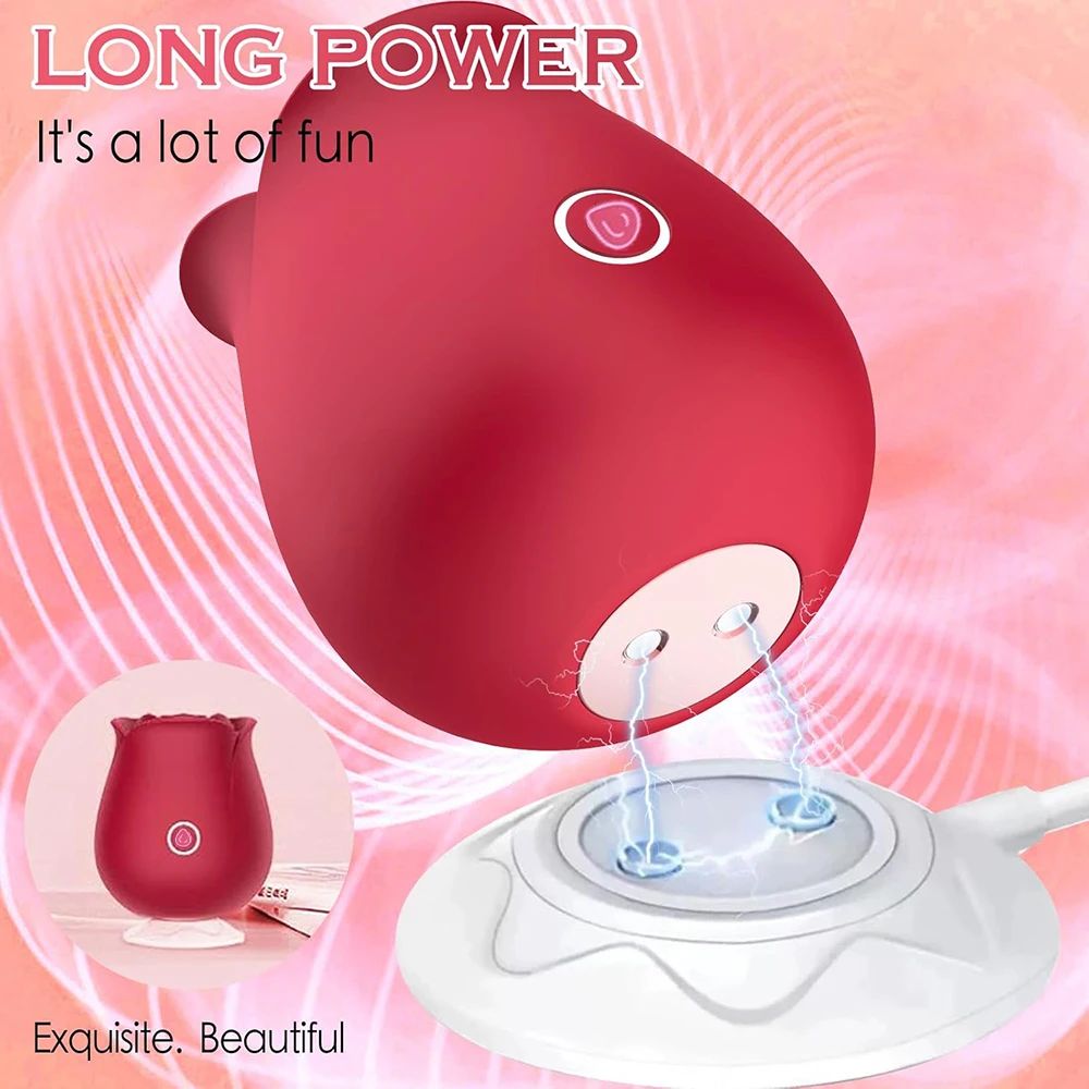 Rose Vagina Sucking Vibrator Women Nipple Anal Massager Oral Clitoral Vacuum Stimulator Female Masturbator Sex Toys for Adults - view 4