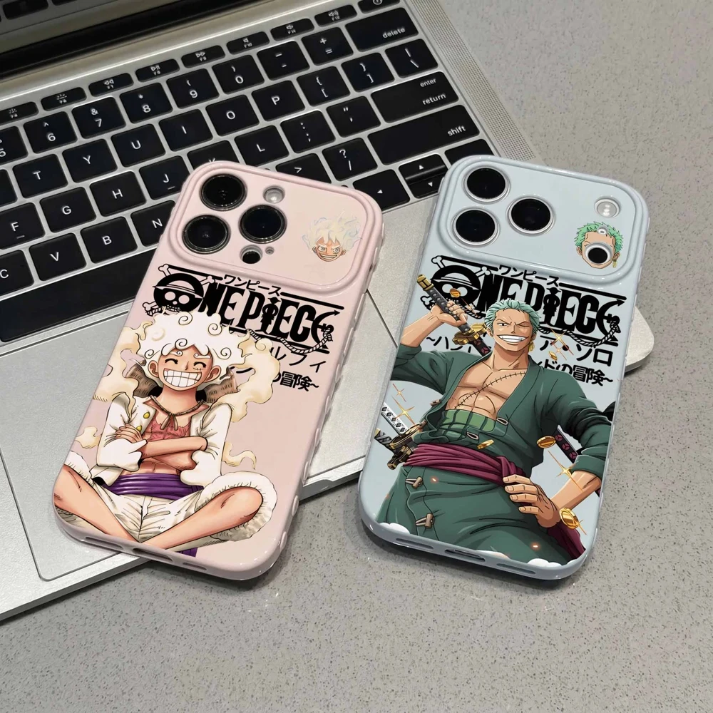 Heiße One Piece Luffy Handyhülle mit Herz-Seitenmuster für Samsung A57 A56 A55 A54 A36 A27 A17 A16 A15 A14 A07 A06 A05 A04
