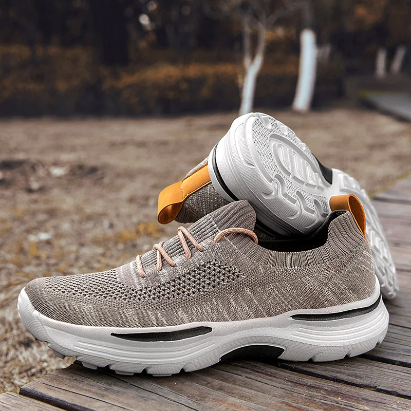 

2025 Summer Men's Sports Shoes - Gym Running Casual Shoes Japanese Minimalist Walking Shoes Elastic Heel Design Black Jean 48s