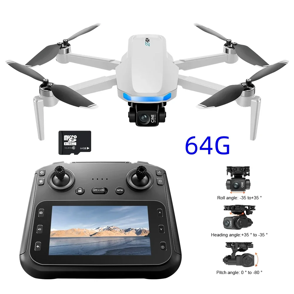S-X1 طائرة بدون طيار جديدة مع شاشة 3 محاور مضادة للاهتزاز Gimbal 4K طائرات بدون فرش جوية RC كوادكوبتر 5G GPS 8K HD كاميرات EIS طائرة صغيرة بدون طيار