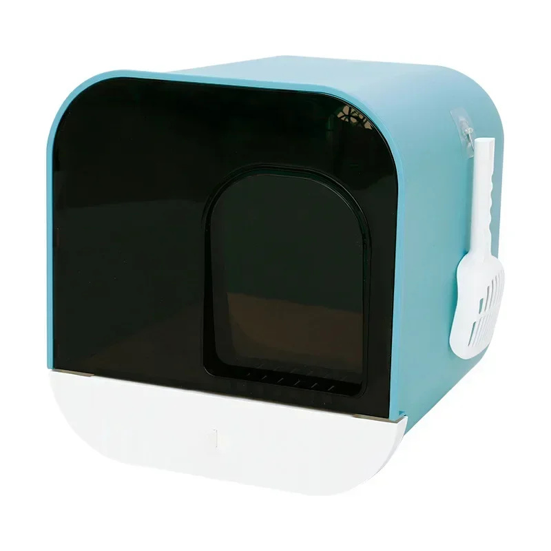 Fully Enclosed Cat Litter Box Convenient Drawer Cat Toilet with Visible Front Cover Practical and Versatile for Home Use