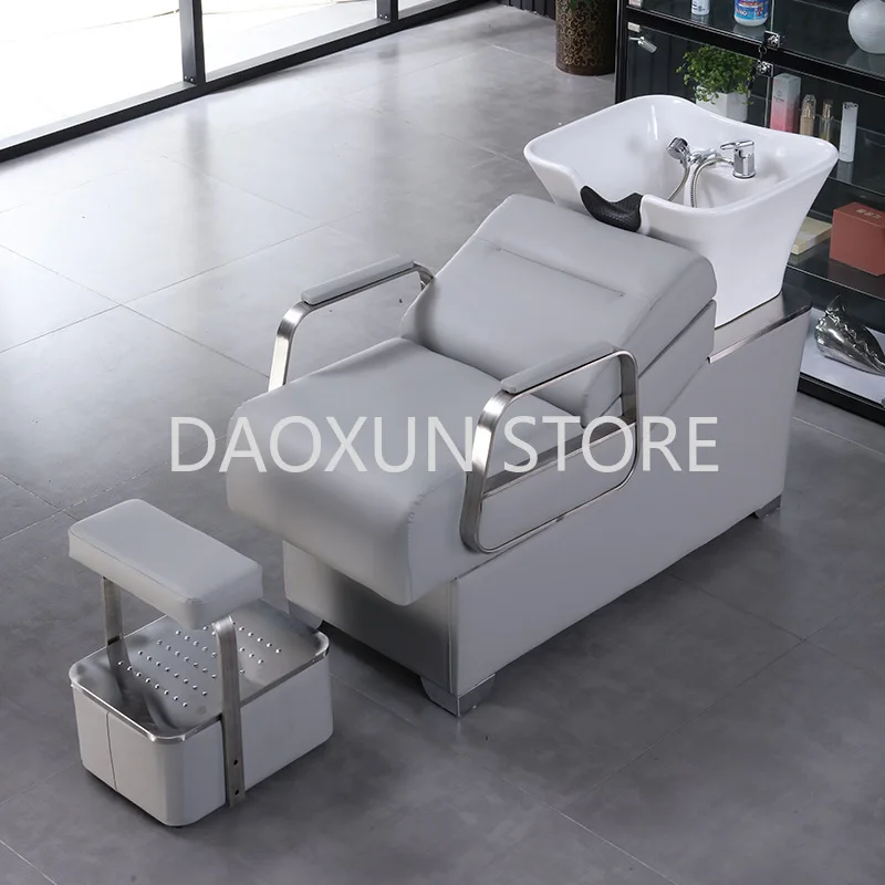 Fashion Shampoo Chair Hair Salon Ergonomics Water Circulation Hair Wash Chair Shower Head Lavacabezas Salon Equipment MQ50SC