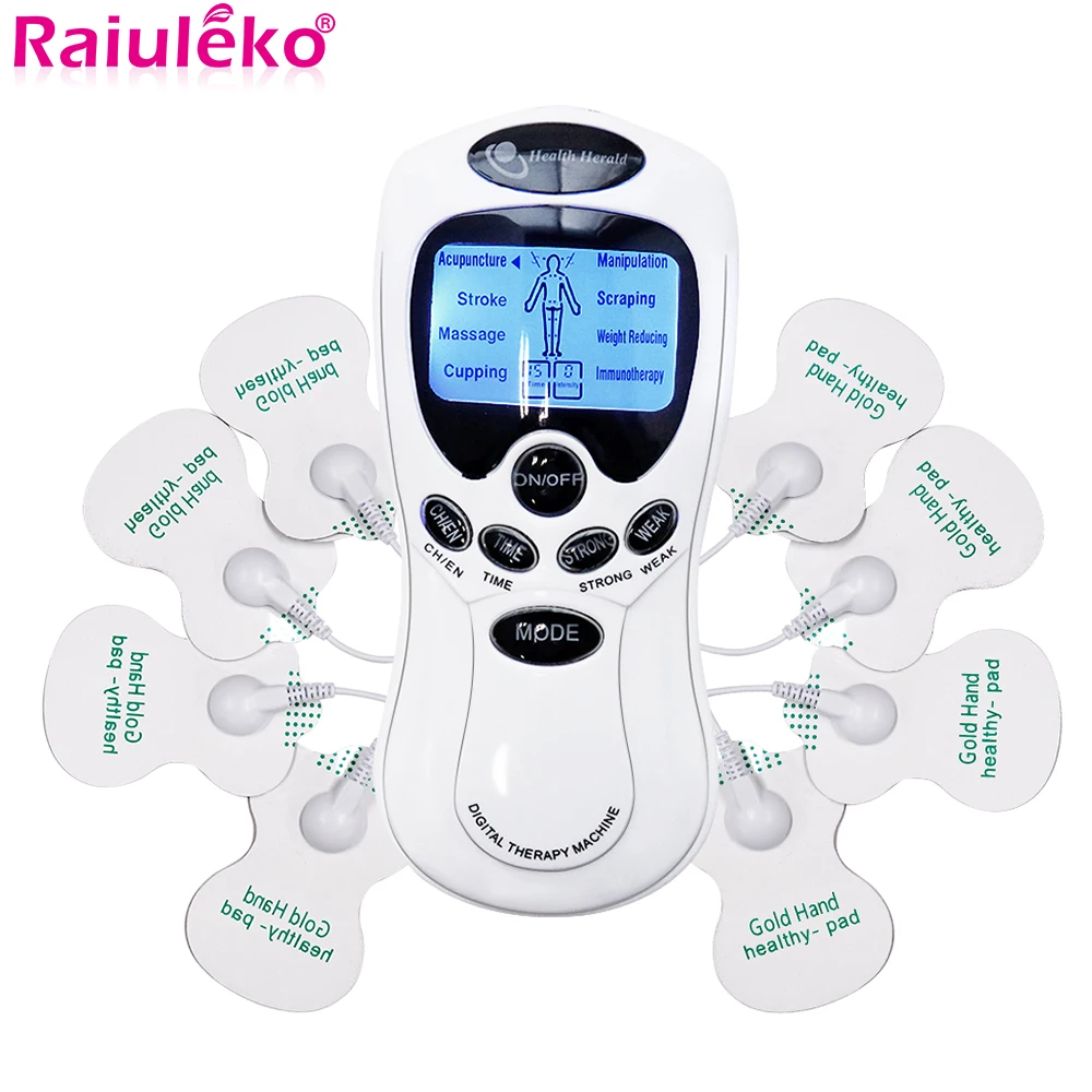 Dual Output EMS Acupuncture Therapy Device Tens Electrostimulator Massage Machine Physiotherapy Equipment Muscle Stimulator