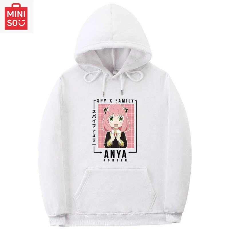 

Толстовка с принтом MINISO SPY×FAMILY Anya Forger, свободная мультяшная, многофункциональная, повседневная и милая девушка