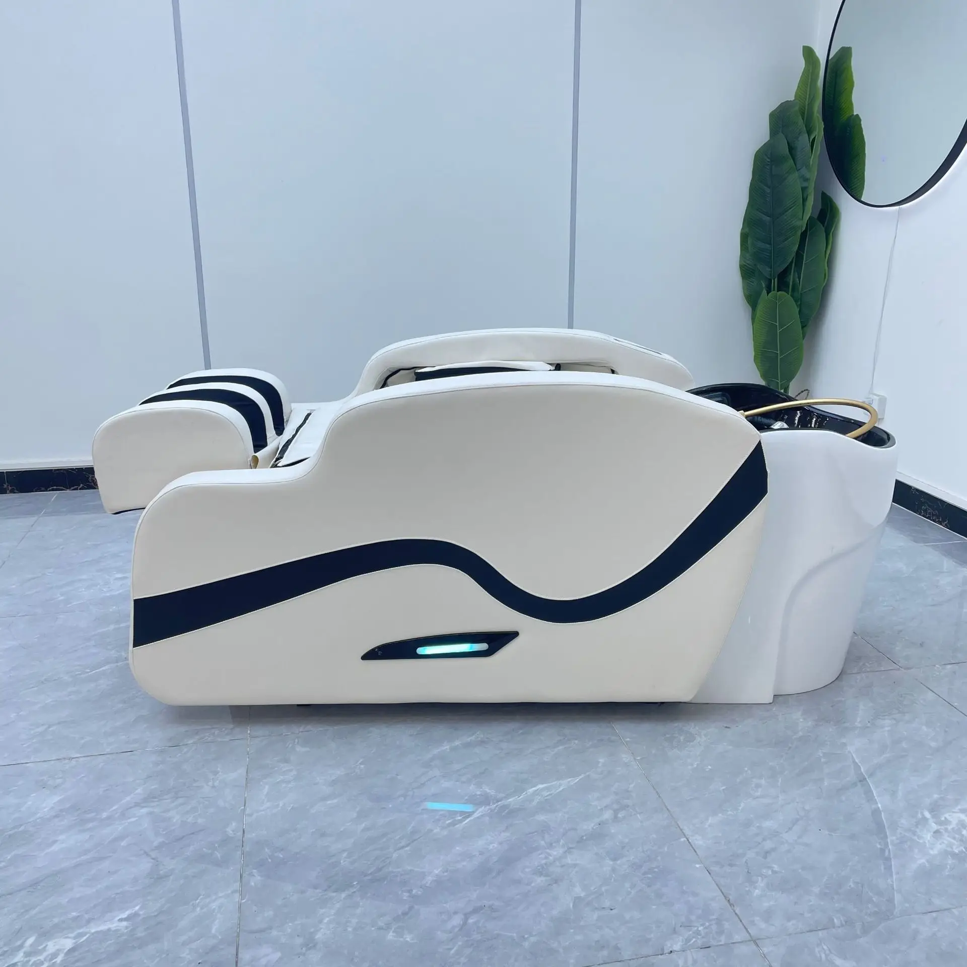 Electric massage shampoo bed, barber shop, special head therapy bed, water circulation, fumigation, automatic massage, flus