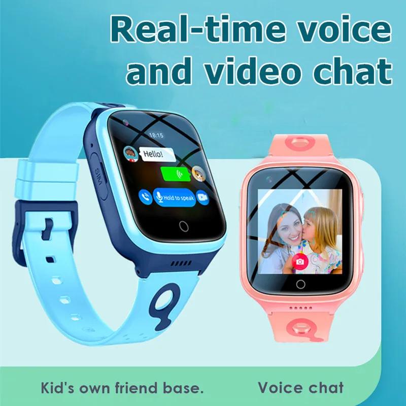 Nieuwe 4G Kinderen Slimme Horloge Telefoon Waterdichte Video Call Sos Gps Lbs Wifi Locatie Tracker Remote Monitor Kinderen Horloges relogio