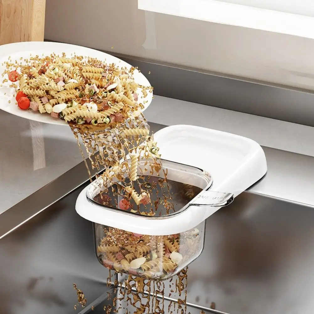 Multifunctional Kitchen Strainer Basket Kitchen Separate Food Residues Fruit Cleaning Filter Basket Hangable Drain Basket
