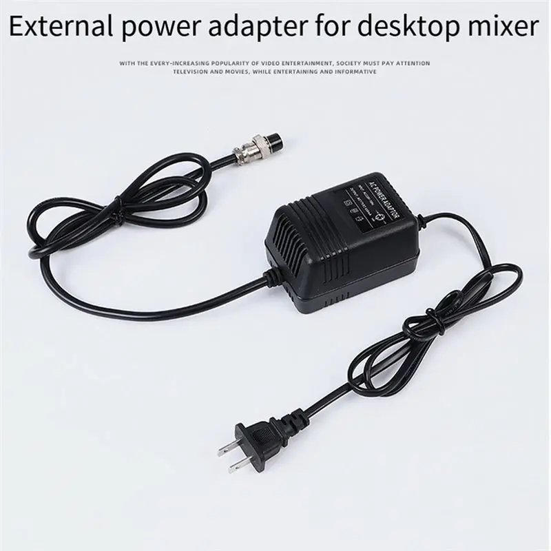 Power Adapter F4 15V Mixing Console Mixer Power Supply AC Adapter 3-Pin Connector Easy To Use EU PLUG