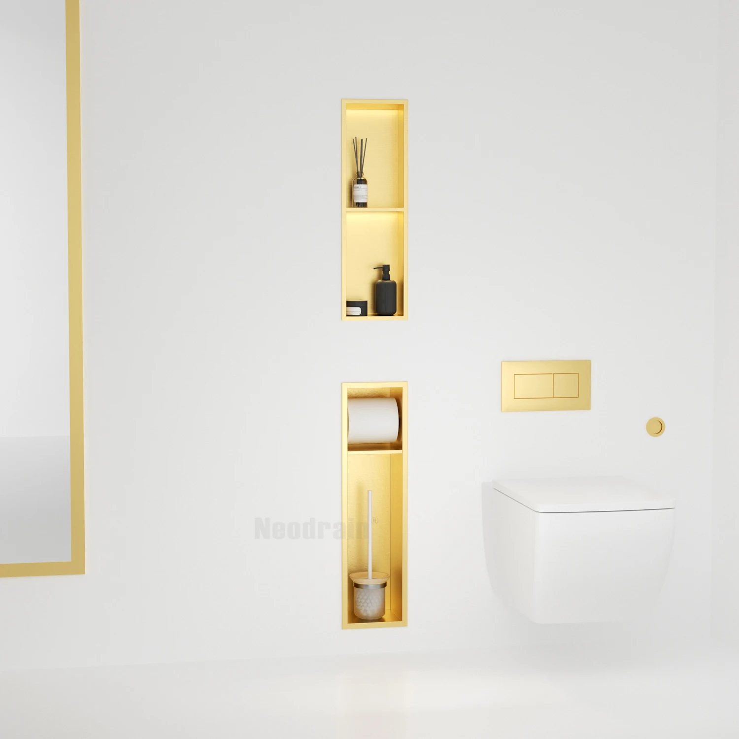 Customizable Modern Stainless Steel Shower Wall Niches in Various Sizes Styles Colors for Bathroom Renovation