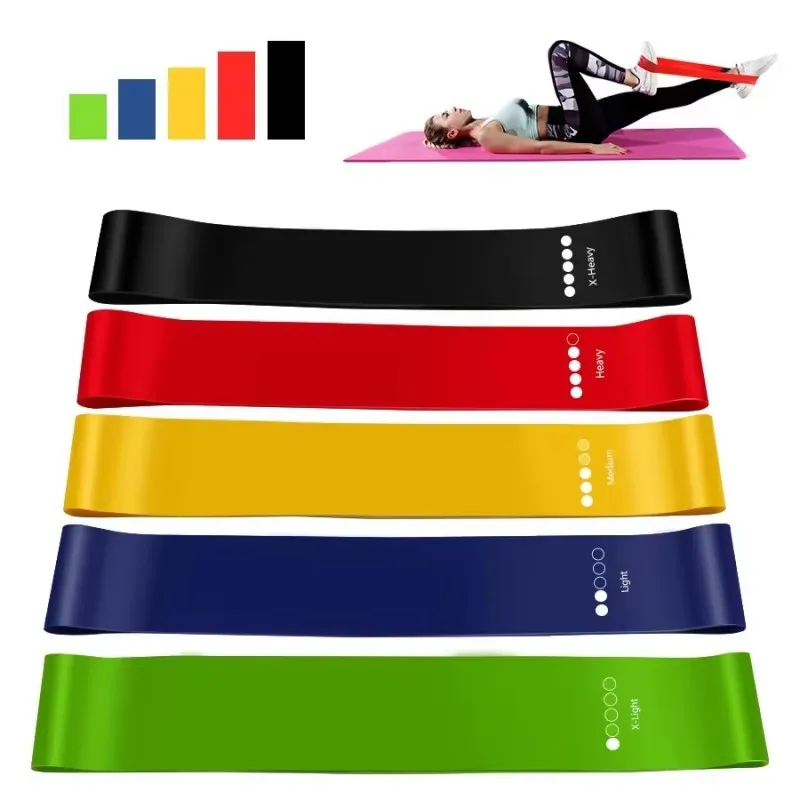 1-5pcs Yoga Pilates Resistance Band Long Training Stretch Bands For Physical Therapy Lower Body Home Strength Elastic Exercise