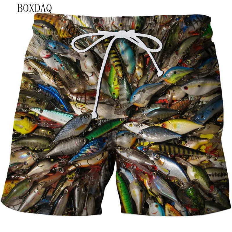 Beach Casual Men\'s Shorts Fashion 3d Printed Fishing Style Man Shorts Summer Swimming 6XL Plus Size Man Clothing Shorts