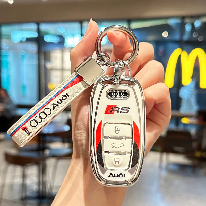

Car Key Case Cover Shell Fob for Audi A1 A3 8V A4 B8 B9 A5 A6 C7 A7 A8 Q3 Q5 Q7 S4 S6 S7 S8 R8 TT Keyless Keychain Accessories