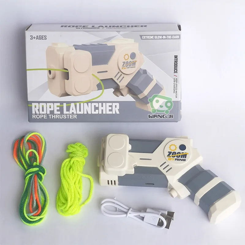 クロスボーダー発光糸ガン、電動ロープガン、高速ロープランチャー、パズルカタパルト、減圧玩具卸売およびディ