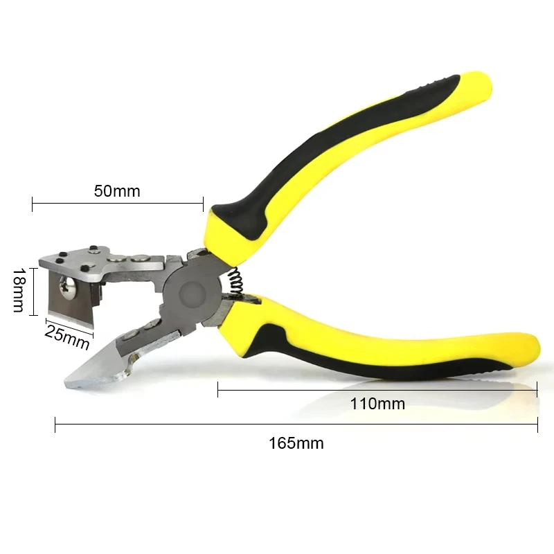 V-shaped Rubber Strip Scissors 90° Sealing Strip Plier Right Angle Rubber Plastic Shears with 10pcs Blades for Doors Windows