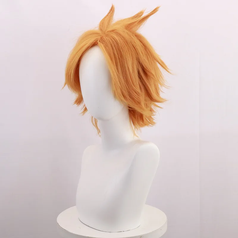私のヒーロー学界カミナ電気カーキリバースカールコスプレウィッグ高温繊維アニメウィッグ