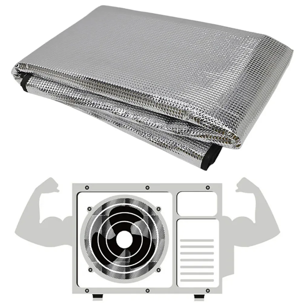 Aluminum Foil AC Outdoor Unit Cover 71x33cm 120x60cm Silver Waterproof Insulation Energy Saving For Air Conditioner Protection