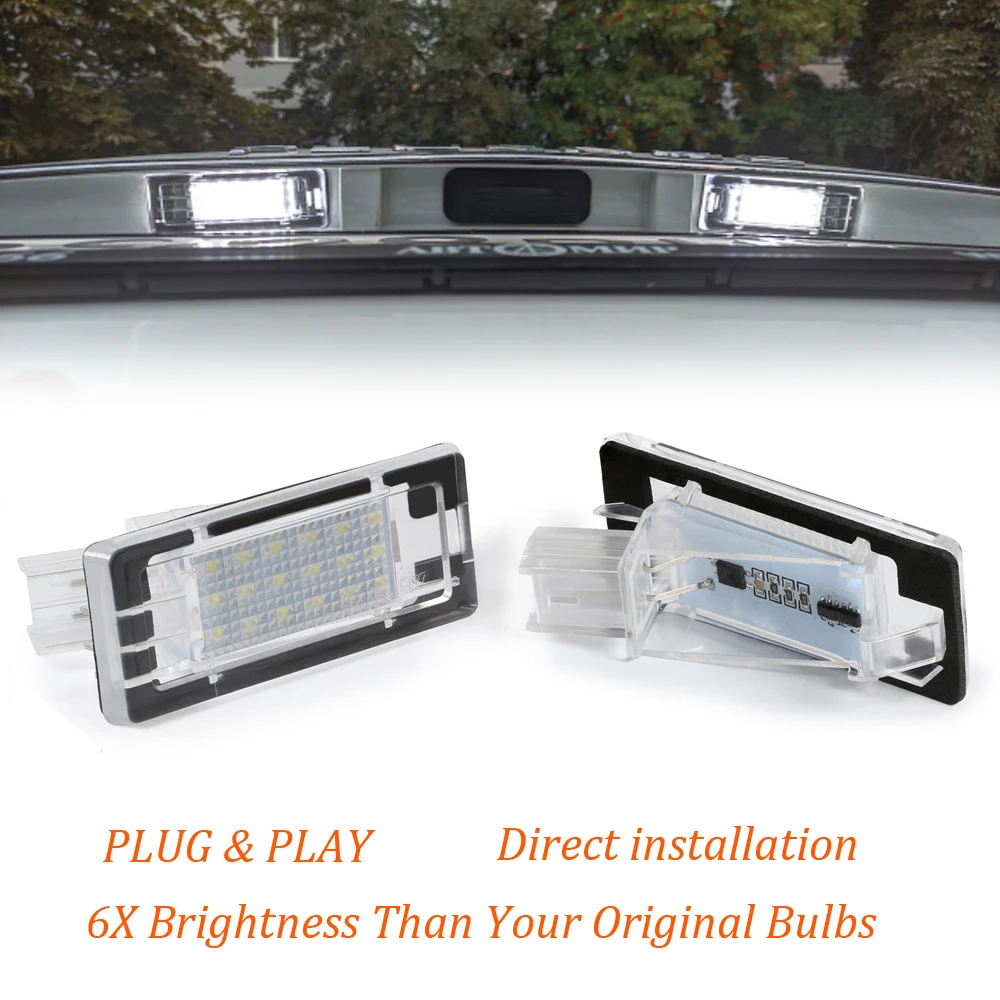 LED License Plate Light For Renault Scenic 2 3 Captur Zoe Laguna 2 3 Espace 4 Fluence Modus Dacia Duster Logan Lodgy