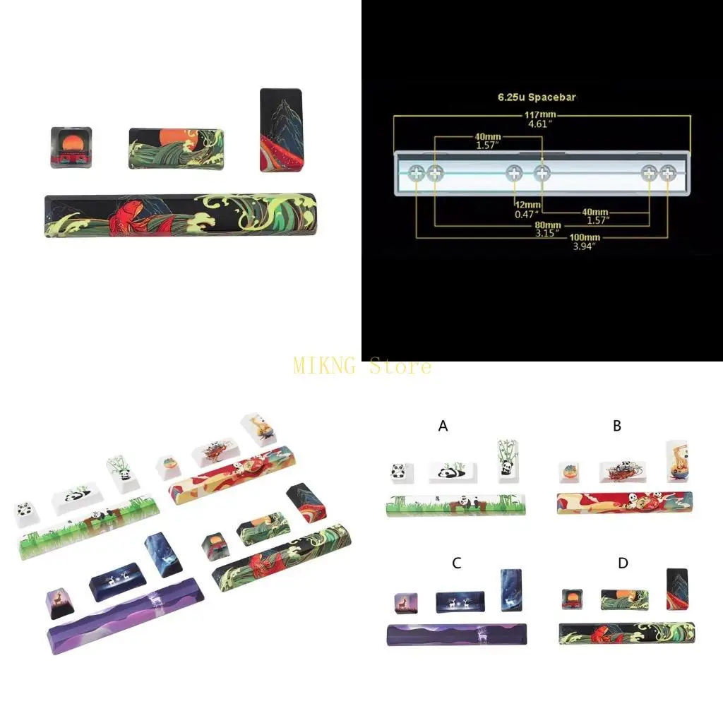 4pcs PBT Five Side Dye-Subbed OEM Profile Keycap for Mechanical Keyboard Kailh Outemu Cherry MX best sale