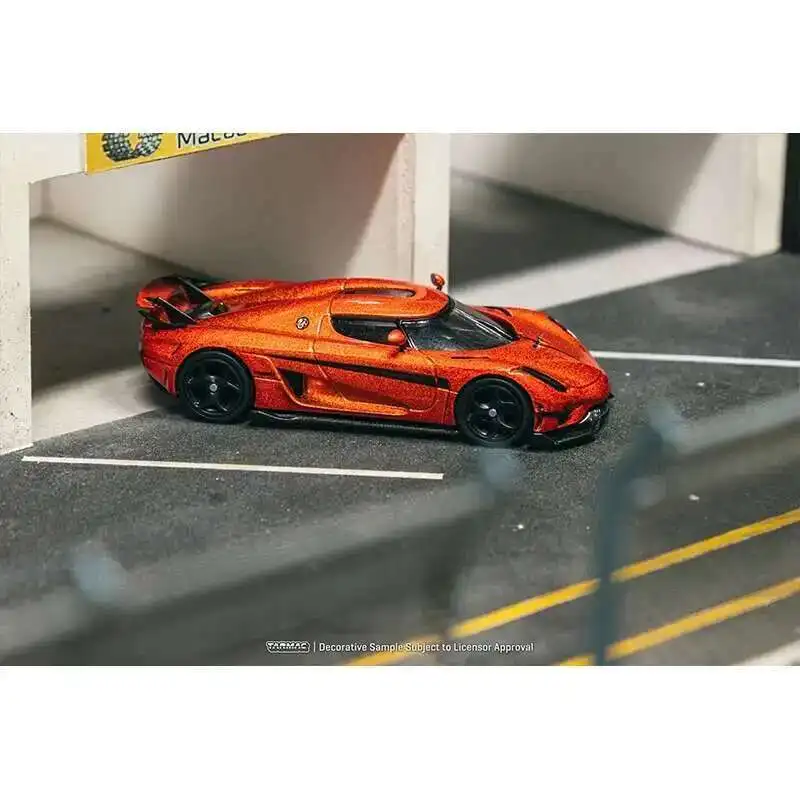 PreSale TW 1:64 Koenigsegg Regera برتقالي معدني خطوط سوداء دييكاست نموذج سيارة مجموعة ألعاب Tarmac Works