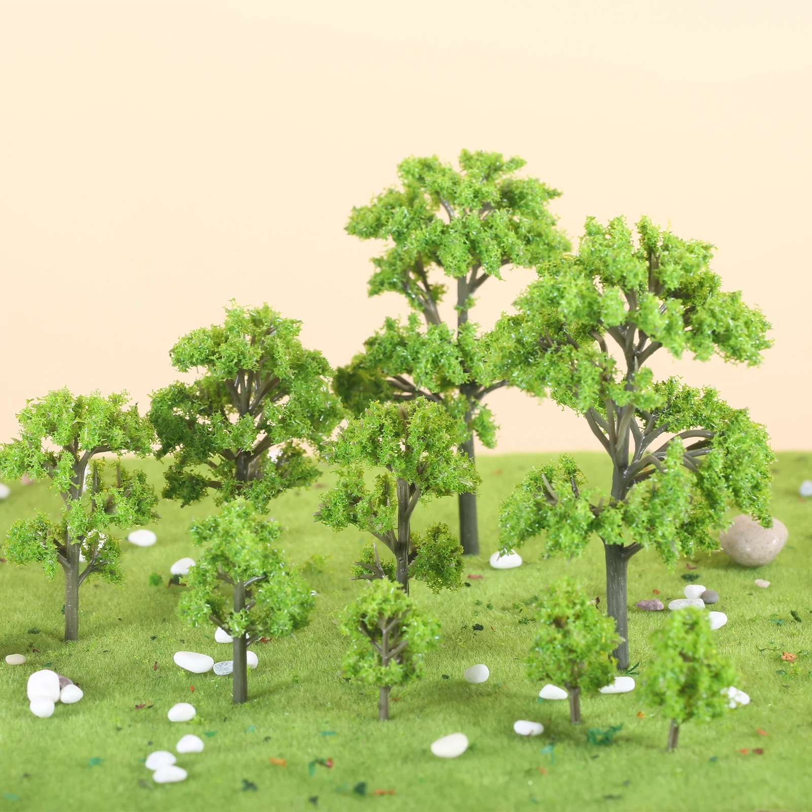 20 Pcs 4/5.5/7/8.5/12cm Model Trees Plant Miniature Dollhouse Pots Decor Moss Bonsai Micro Landscape DIY Craft Garden Ornament