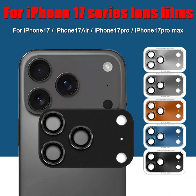 

Полное покрытие для объектива камеры телефона, защитная пленка для объектива, металлическая броня, защитный чехол для задней линзы для iPhone 17pro 17Air Series, объектив камеры