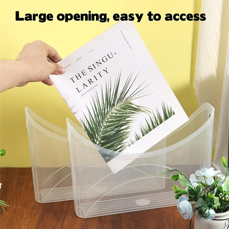 

MOPHE-Пластиковый органайзер для хранения бумаги для скрапбукинга с ручкой, 4 шт., в комплект входят виниловые листы, для домашнего офиса, гаража