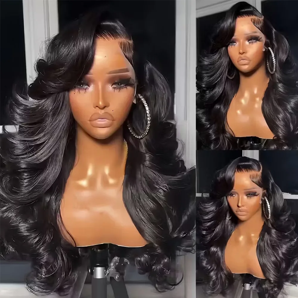 

200% плотность вьющихся объемных волн, летняя шляпа, парики, бесклеевой длинный парик для женщин-легкий бразильский девственный парик из натуральных волос на шнуровке спереди