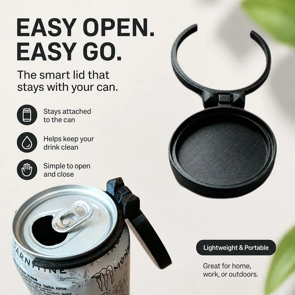 1Pc Openable Clip‑on Beverage Can Protector Non‑Sealed Can Rim Cover Keep Ants Flies Away for Home Outdoor Drink Use