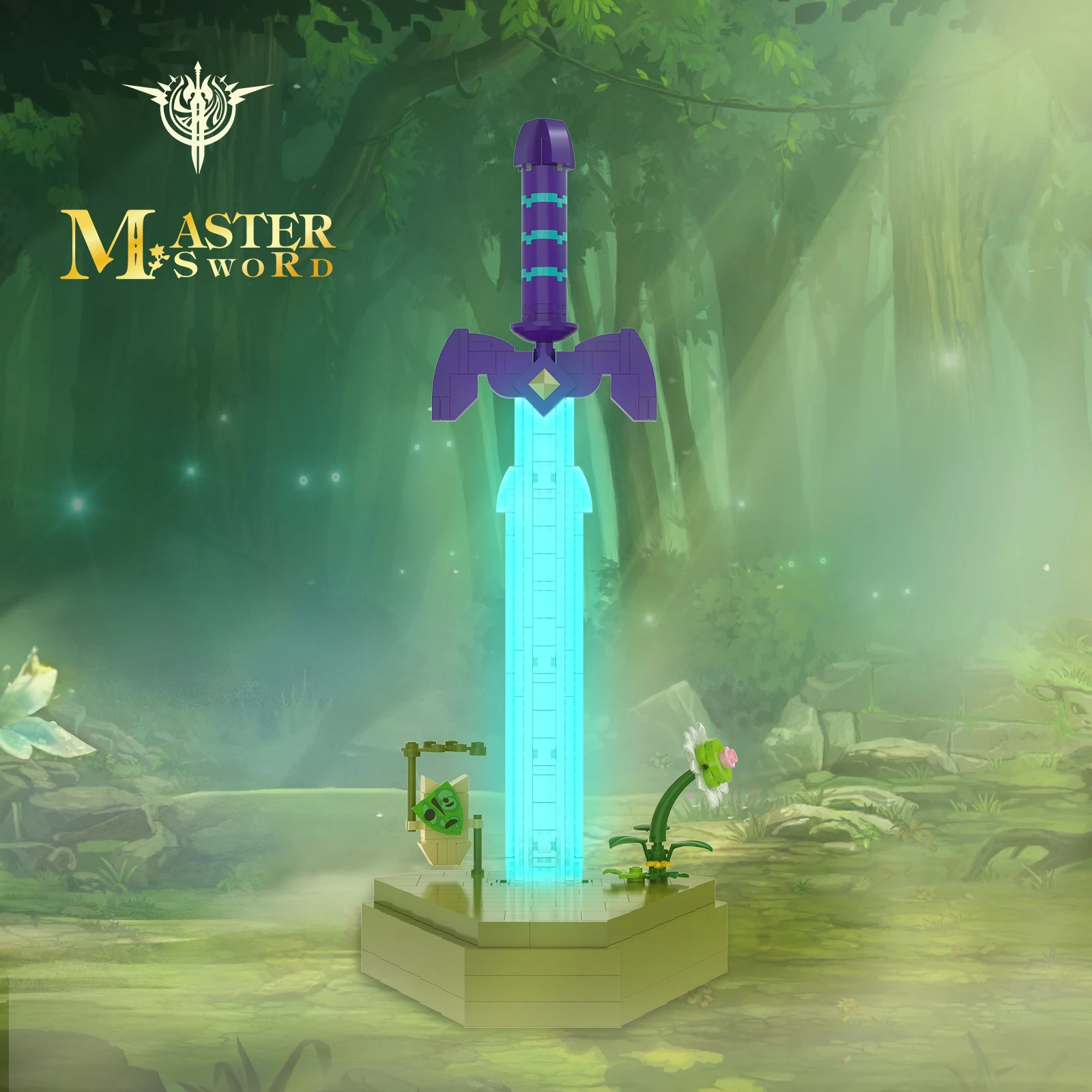 BuildMoc Breath Of The Wild Luminous Master Sword Building Blocks Set For Zeldaed Hyrule Castle BOTW Bricks Toys Children Gifts