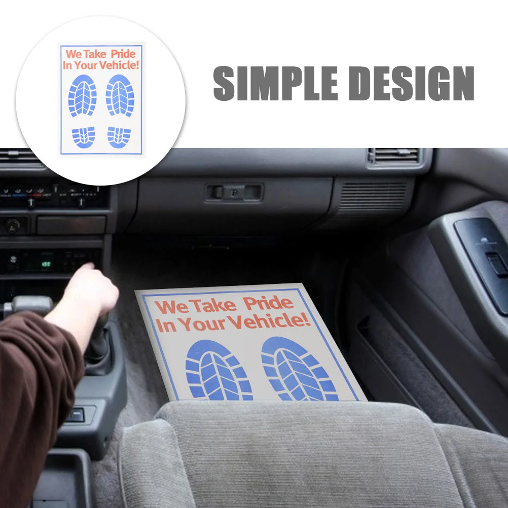 80 Sheets Paper Mat Car Mats Floor Vehicle Automotive Service Supplies for Detailing