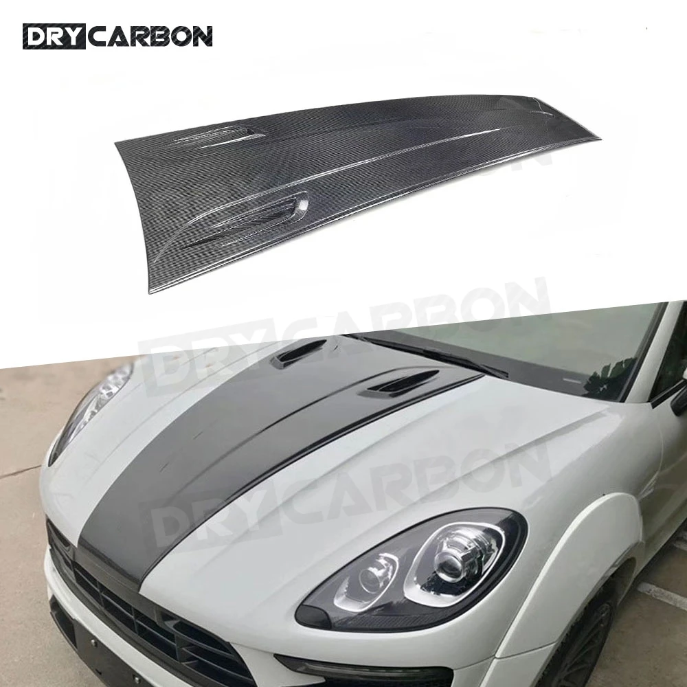 Carbon Fiber Car Engine Hood Air Flow Vent Fender Decal Auto Decoration Sticker for Porsche Macan 2014-2018 Body Kits FRP