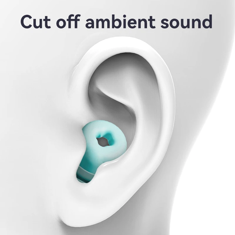 ノイズリダクション用ソフトシリコンイヤープラグ,防水耳栓,飛行機用,ノイズ感度