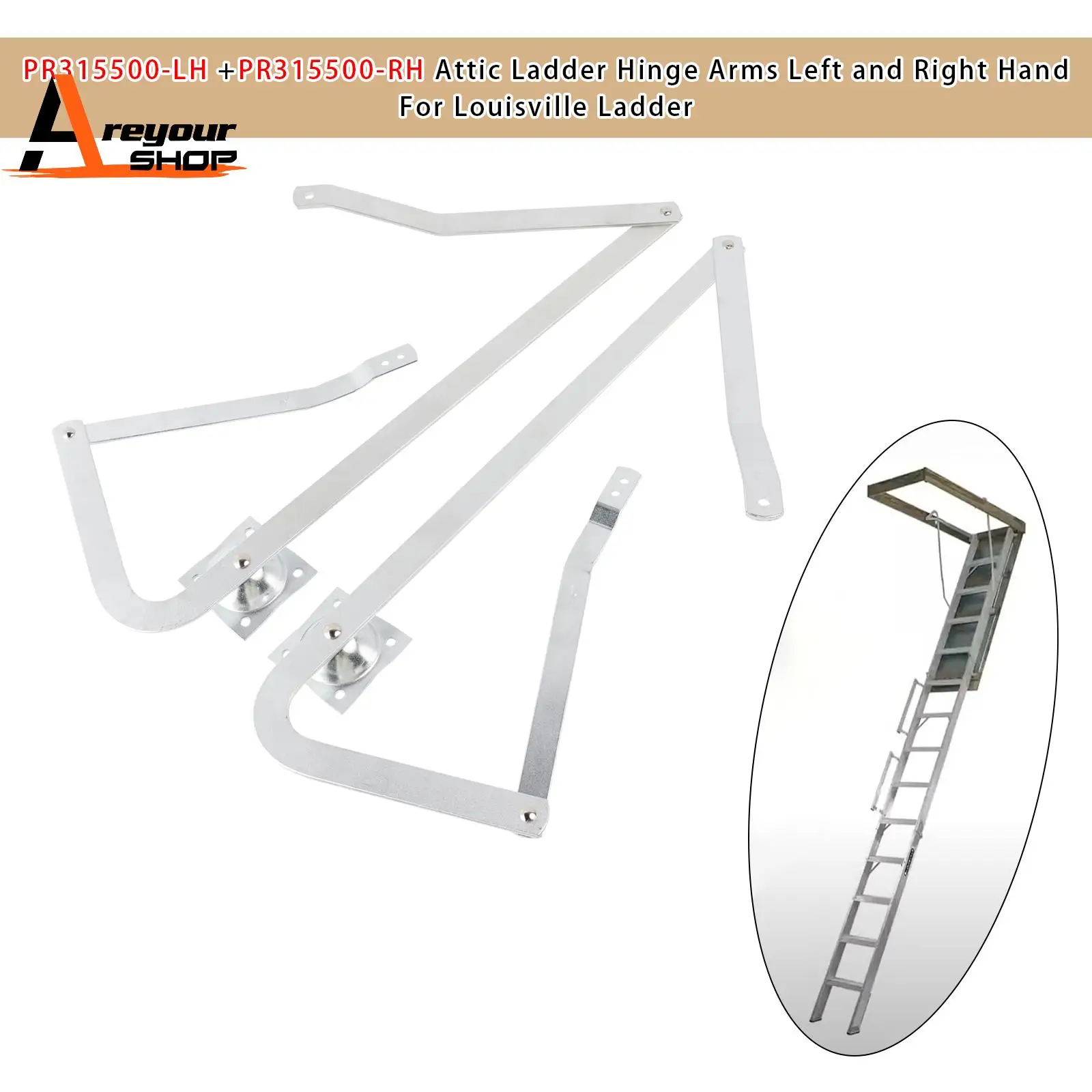

PR315500-LH +PR315500-RH Attic Ladder Hinge Arm Left+Right For Louisville Ladder