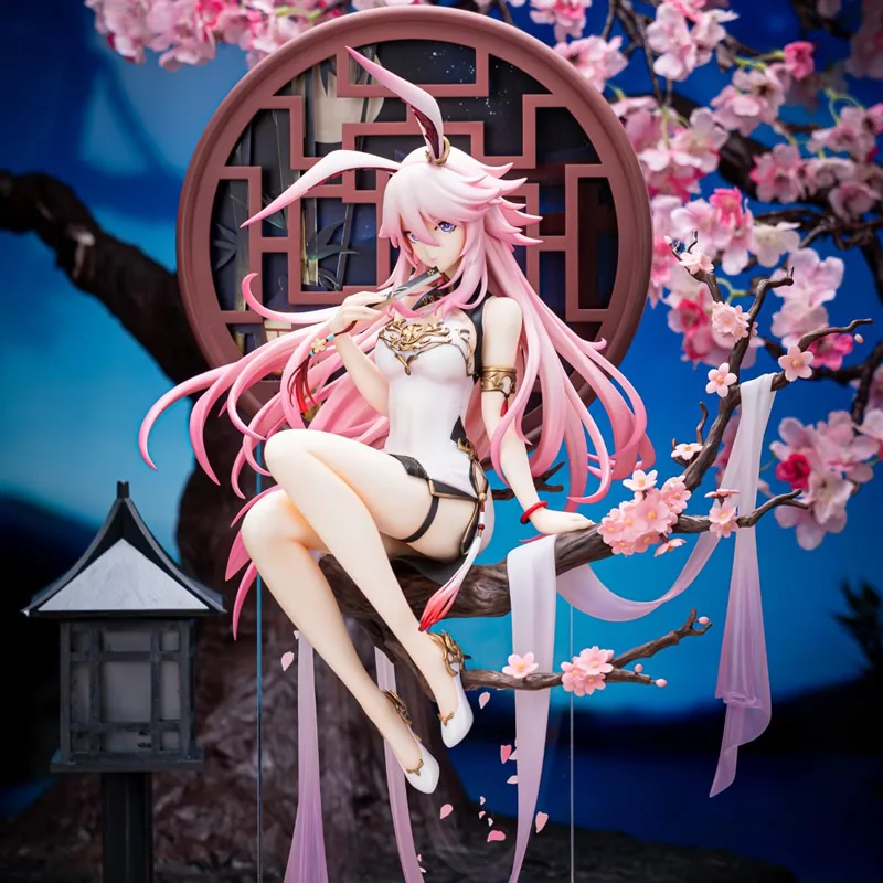 (En Stock)(W_3195) 1/8 Sakura Yae Versión Vestido Chino Houkai 3rd Kit de Garaje sin Pintar y sin Ensamblar, Figura GK, Kit de Modelo de Resina Blanca