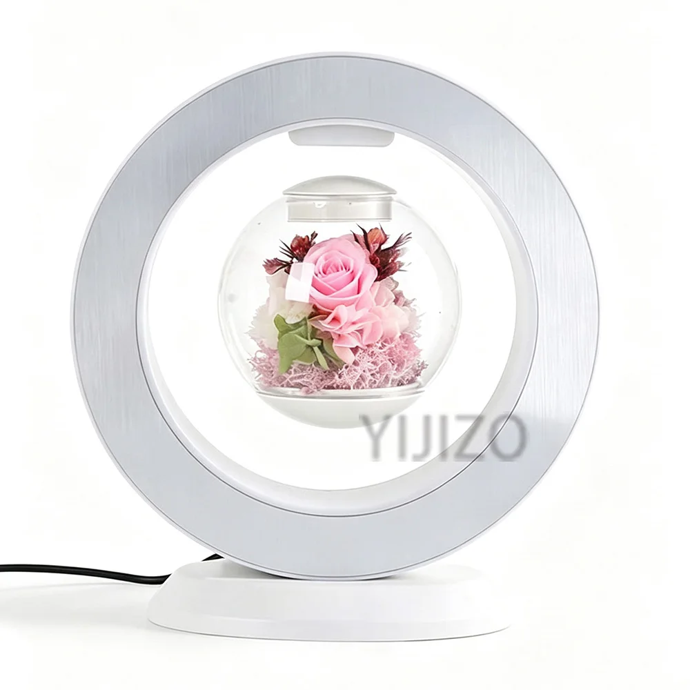 Magnetic Levitation Rotation Spaceship Globe Birthday Gift Festival Gift Night Light Atmosphere Light Unique Light Lamp