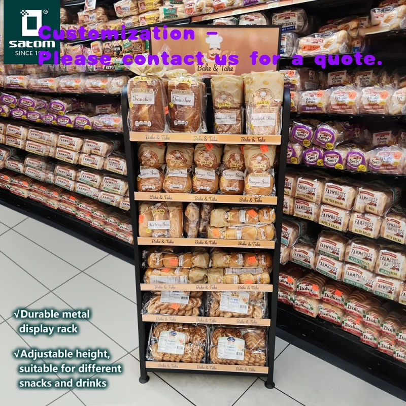 custom.Snack Photo Chip Merchandise Display Stands Showcase Shelf Posm Promotion Display