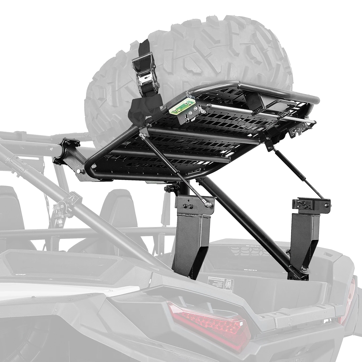 KEMIMOTO UTV 176 Lbs Spare Tire Carrier Compatible with Polaris RZR XP 1000 / XP 4 1000 2024-2025 Cargo Rack Spare Tire Mount