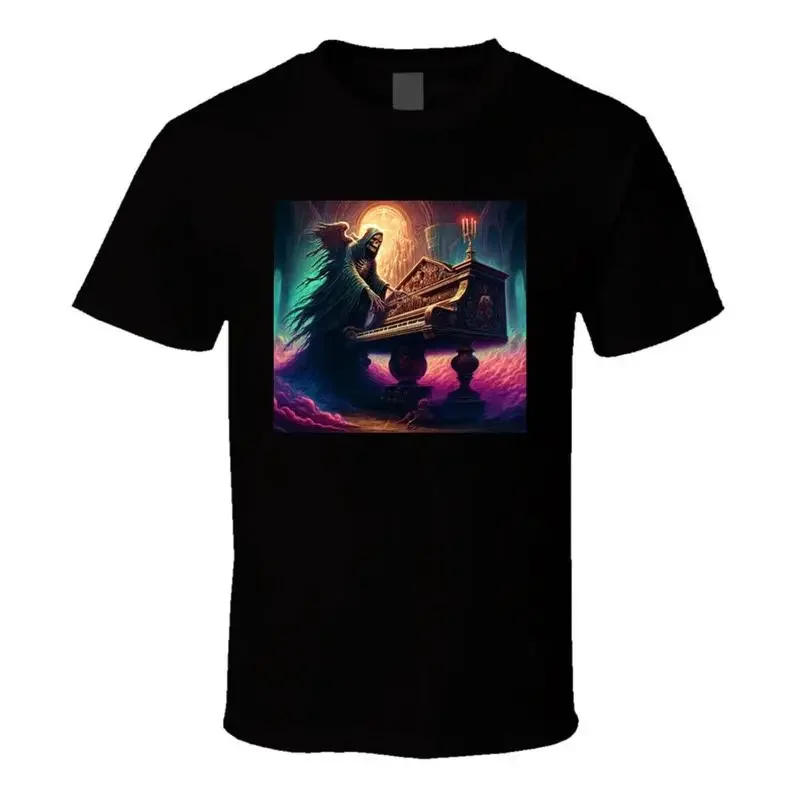 Grim Reaper Piano Band Parody Heavy Metal Rock T Shirt
