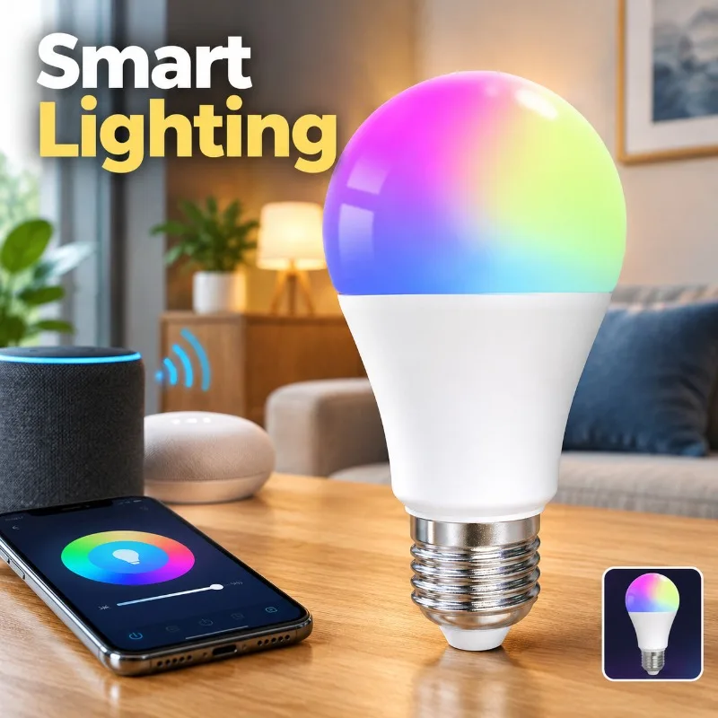 Tuya Bluetooth Beacon LED Globe, 9W Intelligent Illuminant, E27 Base Lamp, App Scheduler & Vocal Regulator, Household Automation