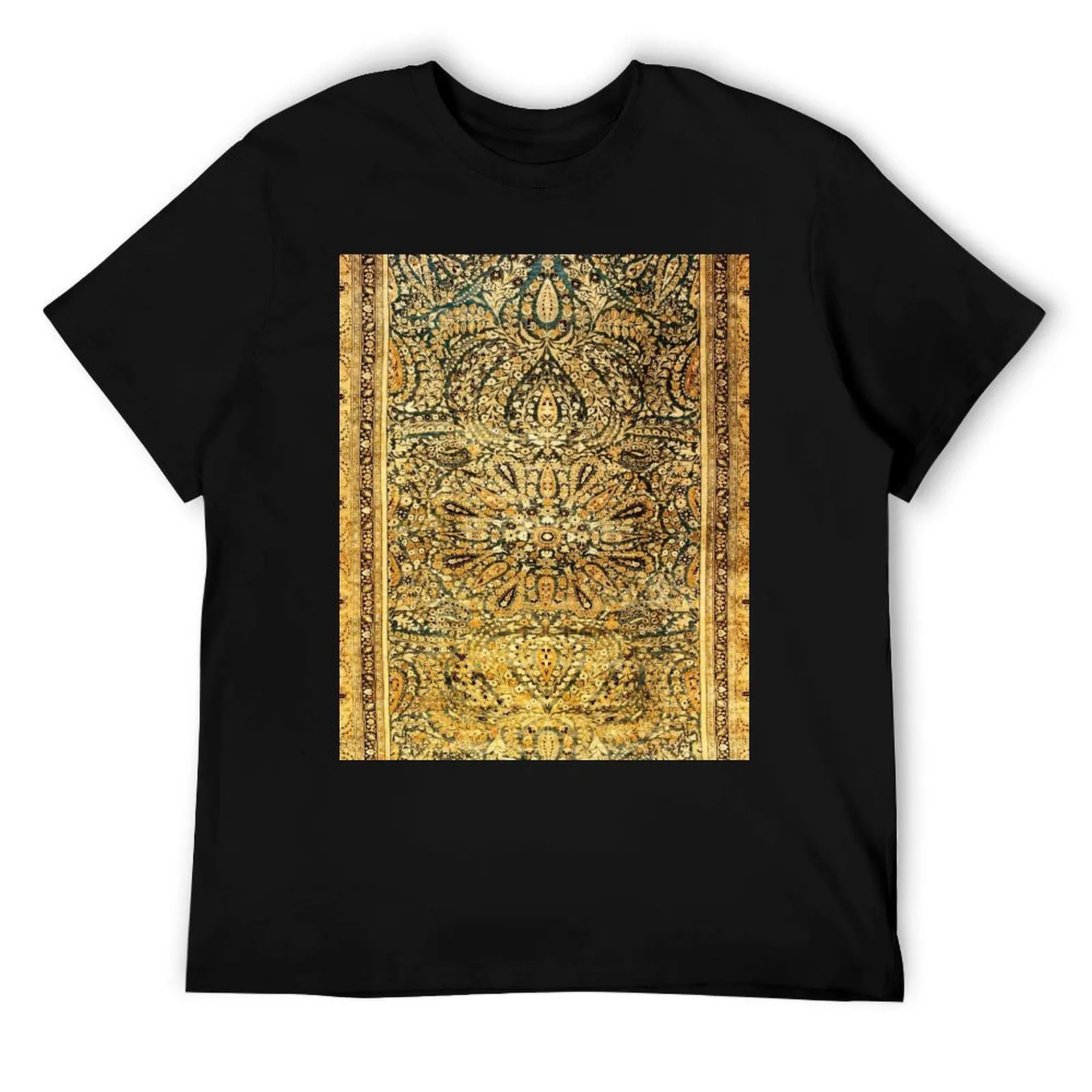 

Antique Persian Khorassan Rug Print T-Shirt t shirts for man graphic tees t shirt personalised t shirt man cotton T-Shirt