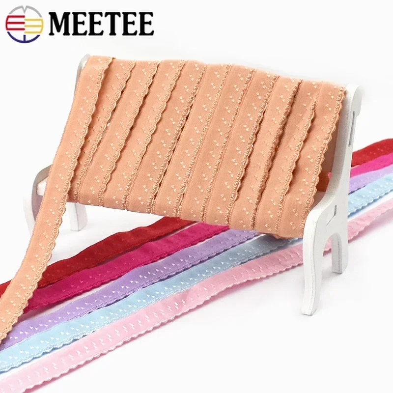 10/20Meters 11mm Colored Nylon Elastic Band Bra Elastic Strap Underwear Webbing Double Rubber Ribbon DIY Sewing Belts Accessorie