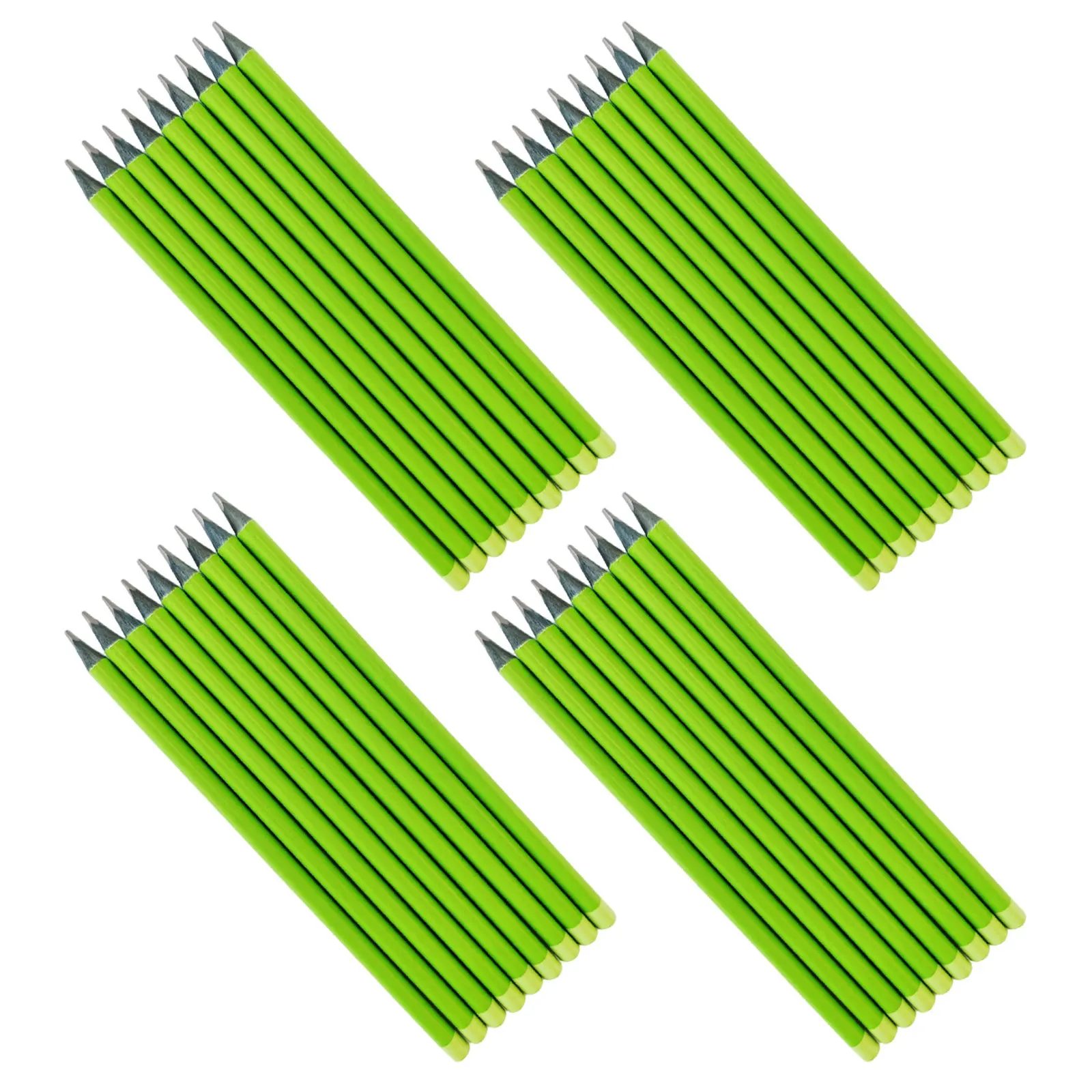 50Pcs Hb Wooden Triangular Pencils Carpenter Marking Construction Drawing Woodworking Supply Exam Use School Bulk