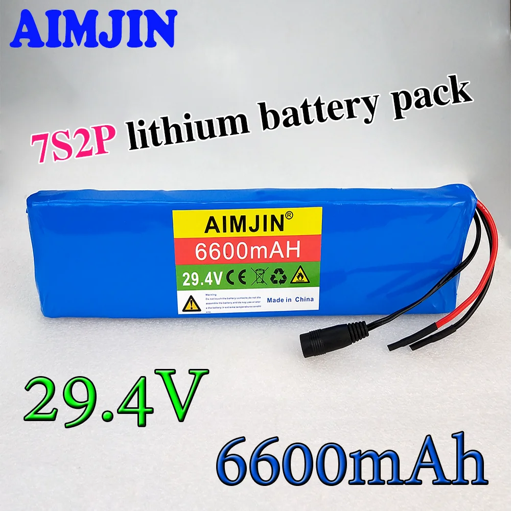 

29.4V 6600mAh 7s2p 18650 li-ion rechargeable battery for electric bike moped balancing scooter