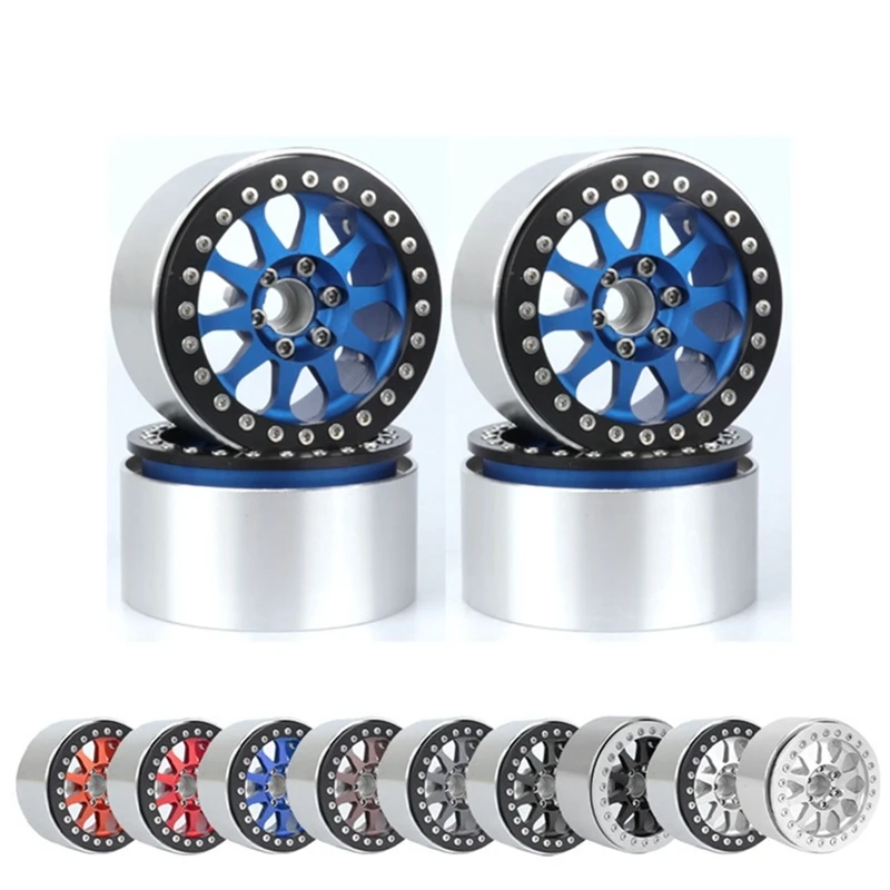 Metal 2.2 Inch Beadlock Wheel Rim For 1/10 RC Crawler Car Axial SCX10 90046 III CAPRA RR10 Wraith RBX10 Yeti 2.2 Tires